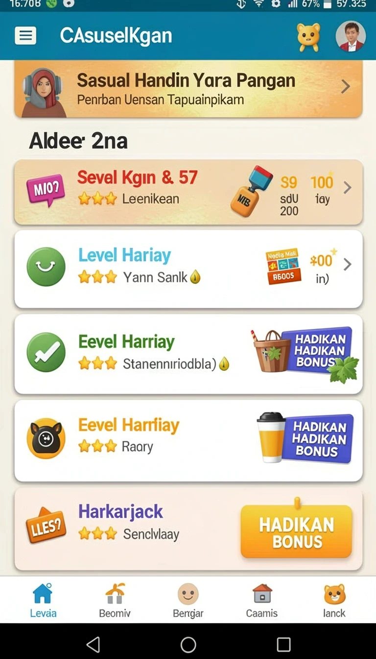 Beragam pilihan permainan menarik dalam aplikasi Download rpvip4 APK untuk Android.